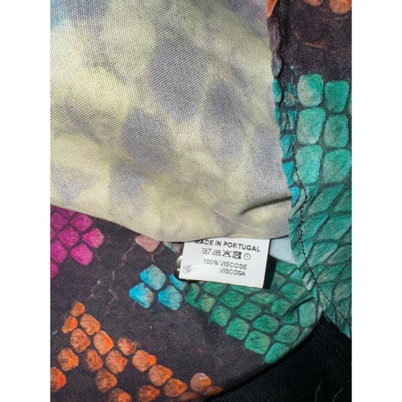 VILAGALLO snake print blouse size 38 - Women's Medium - Picture 6 of 7